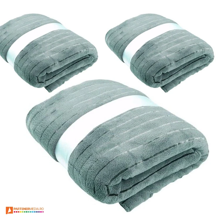 paturi promotionale gri din fleece 5600401aj3 poza 1