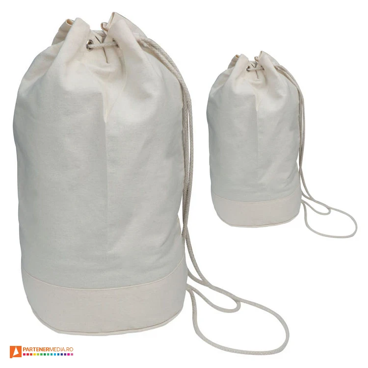 rucsacuri albe din bumbac cu design marinaresc 60661