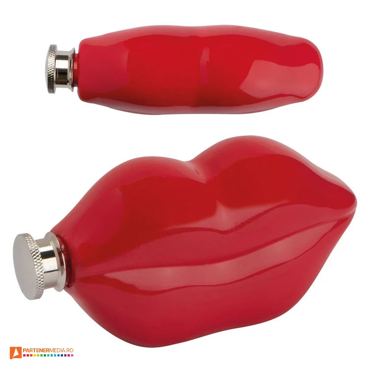 Recipiente de baut promotionale cu forma de buze si capacitate de 178 ml recipiente rosii cu forma de buze 60793