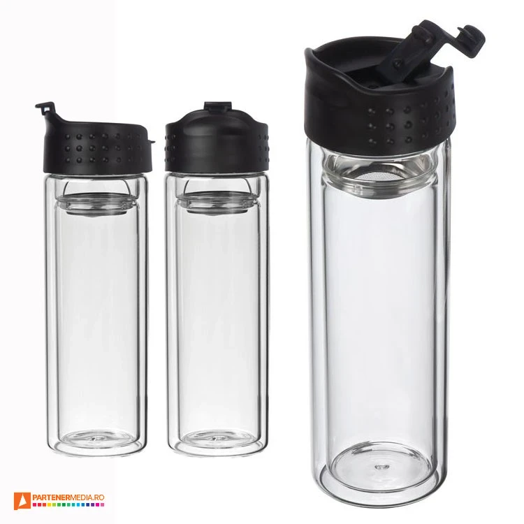 sticle transparente cu pereti dubli de 400 ml 6287966