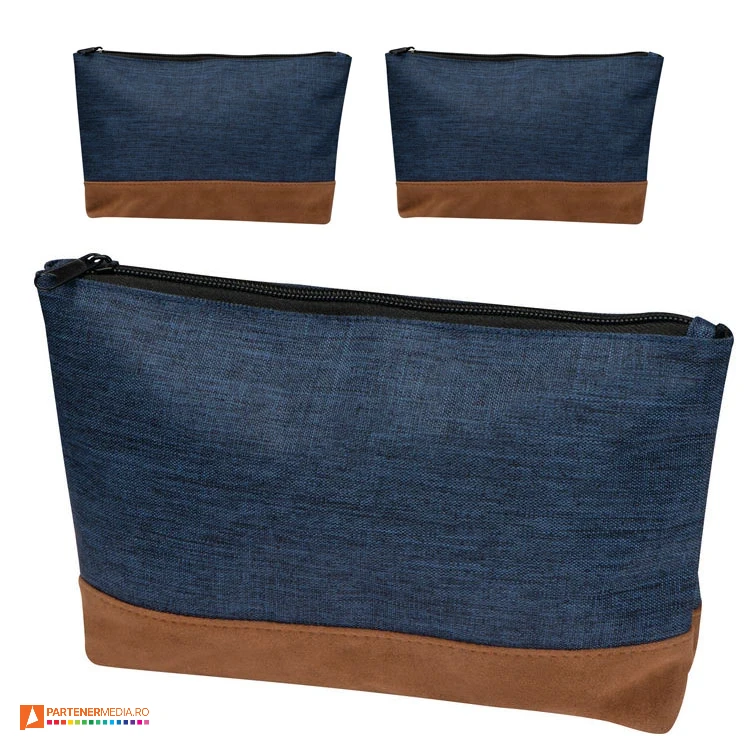 borsete cosmetice promotionale din denim si imitatie de piele 63156 poza 1