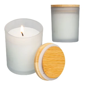 lumanari promotionale cu candela din sticla sablata 73165