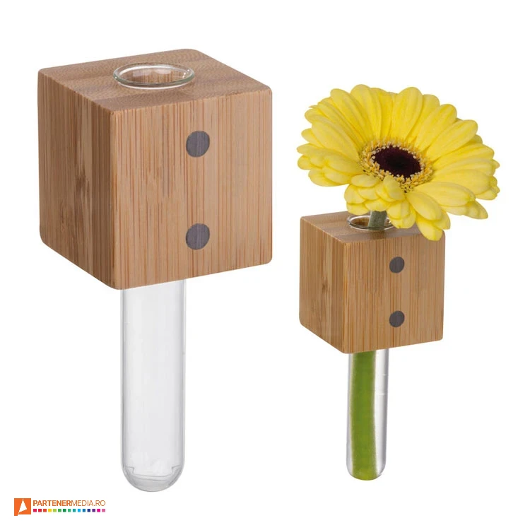 suporturi din lemn cu recipient din sticla 75470 poza 1