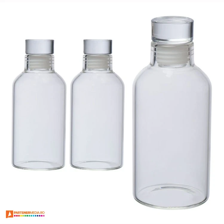 Sticle promotionale transparente de 300 ml cu capac cu inchidere prin filet sticle promotionale transparente de 300 ml 8389766