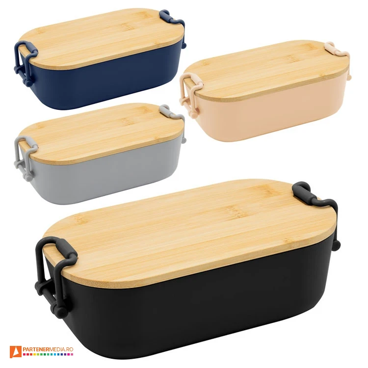 caserole promotionale din plastic cu capac din lemn 85363 poza 1