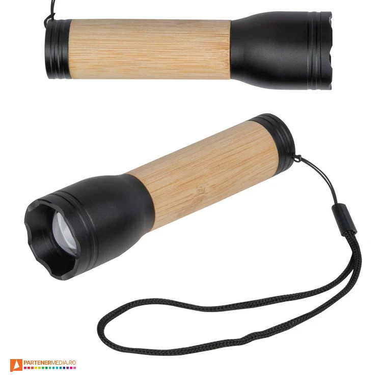 lanterne promotionale din plastic si lemn de bambus 95182 poza 1