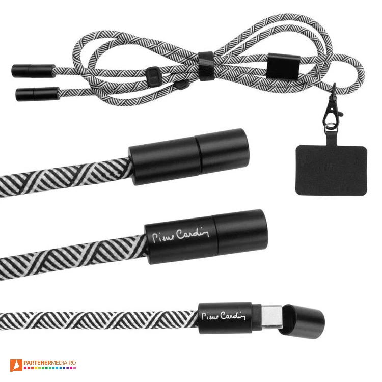 lanyard uri cu cablu usb de incarcare pierre cardin b1100400ip3 poza 1
