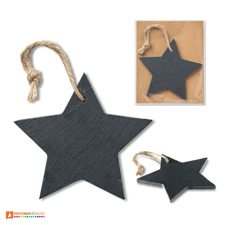decoratiuni de craciun cu forma de stea din ardezie cx1434 poza 1