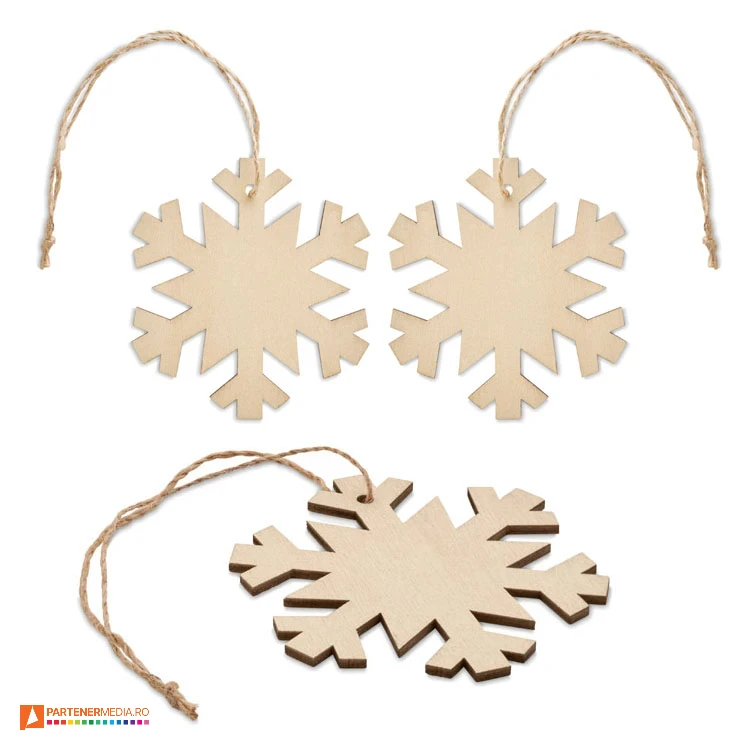 decoratiuni cu forma de fulg din lemn cx1474 decoratiuni cu forma de fulg din lemn cx1474 poza 1
