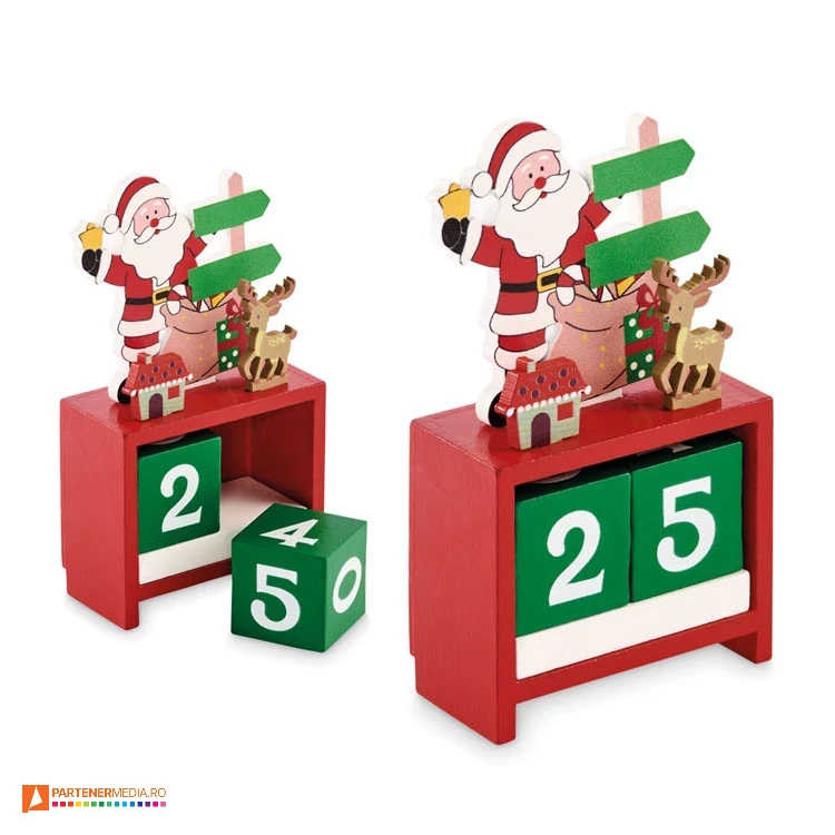 calendare promotionale din lemn cu design de craciun cx1570 calendare promotionale din lemn cu design de craciun cx1570 poza 1