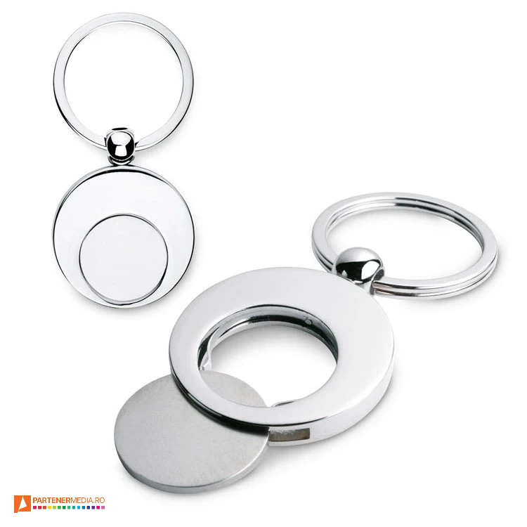 brelocuri metalice cu moneda detasabila it3866