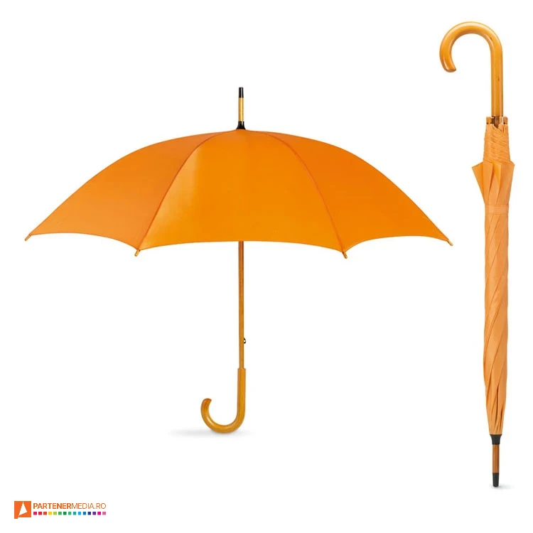 umbrele portocalii promotionale cu maner curb din lemn kc5132 umbrele portocalii promotionale cu maner curb din lemn kc5132 poza 10