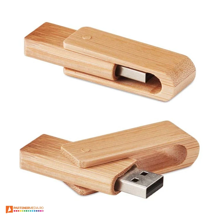 Memory stick-uri USB din lemn cu capacitate de 4 GB si design twister memory stickuri usb din lemn de 4 gb mo1202