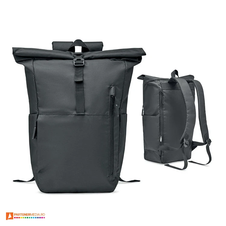 rucsacuri rolltop cu buzunar vertical frontal mo2051