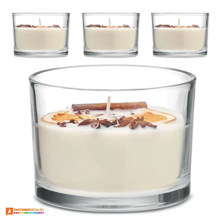 lumanari parfumate cu candela din sticla transparenta mo2078 poza 1