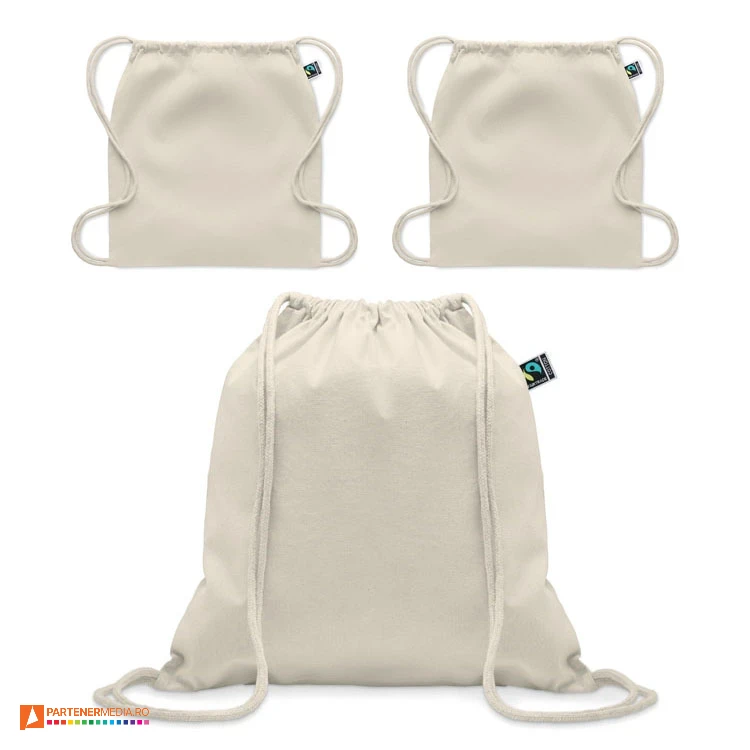 Rucsacuri tip drawstring din bumbac cu snururi duble pentru inchidere rucsacuri drawstring din bumbac cu snururi duble mo2096