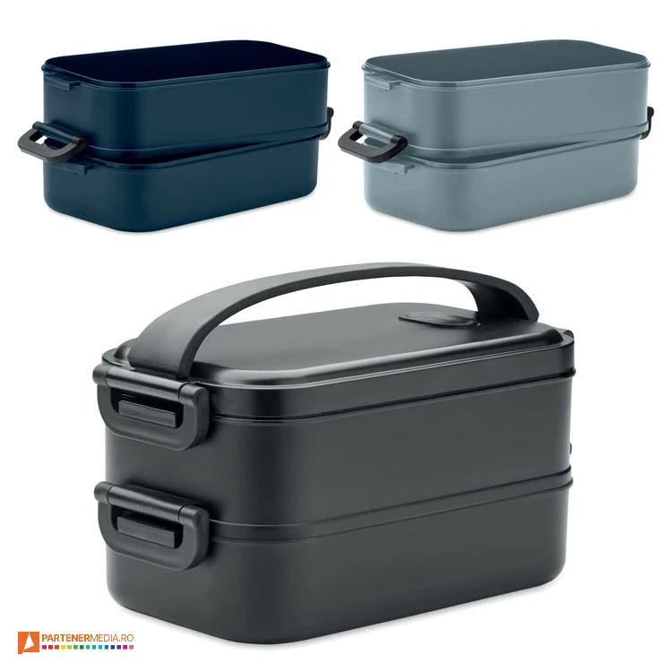 caserole promotionale cu 2 compartimente si maner de transport mo2119 poza 1