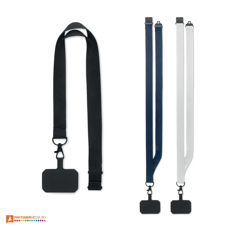 lanyard uri de telefon cu catarama din plastic si carabina metalica mo2120 poza 1