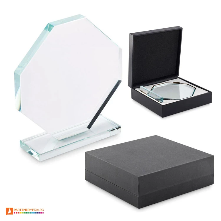 trofee promotionale din sticla in cutie de cadou mo2135 poza 1