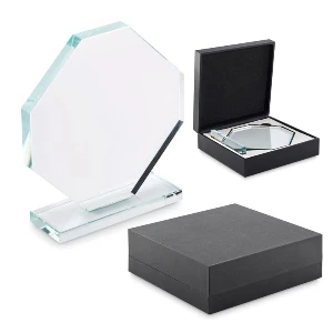 trofee promotionale din sticla in cutie de cadou mo2135