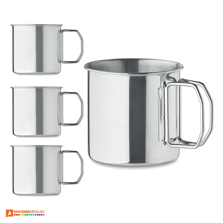 cani metalice argintii cu maner dublu mo2149
