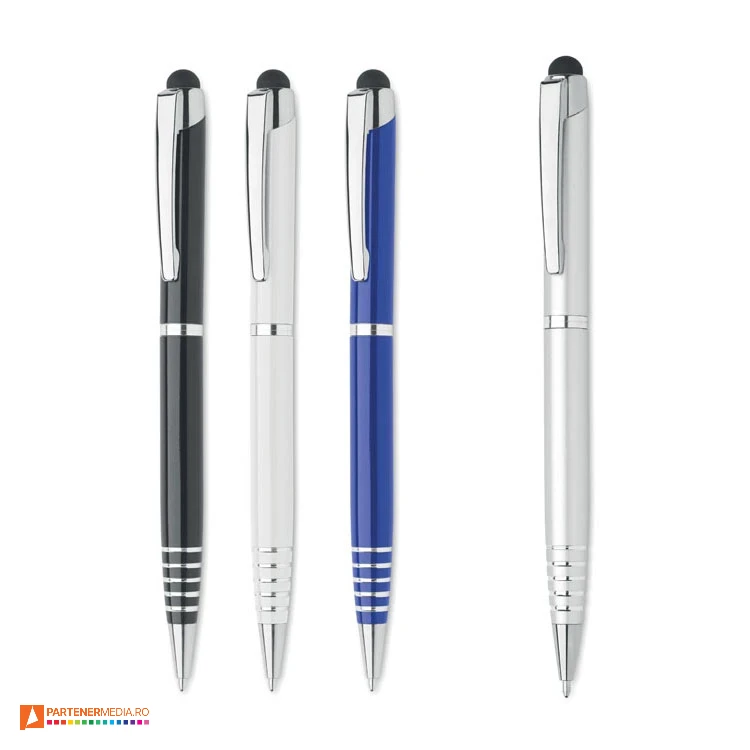 pixuri metalice din aluminiu reciclat cu touch pen mo2157 poza 1