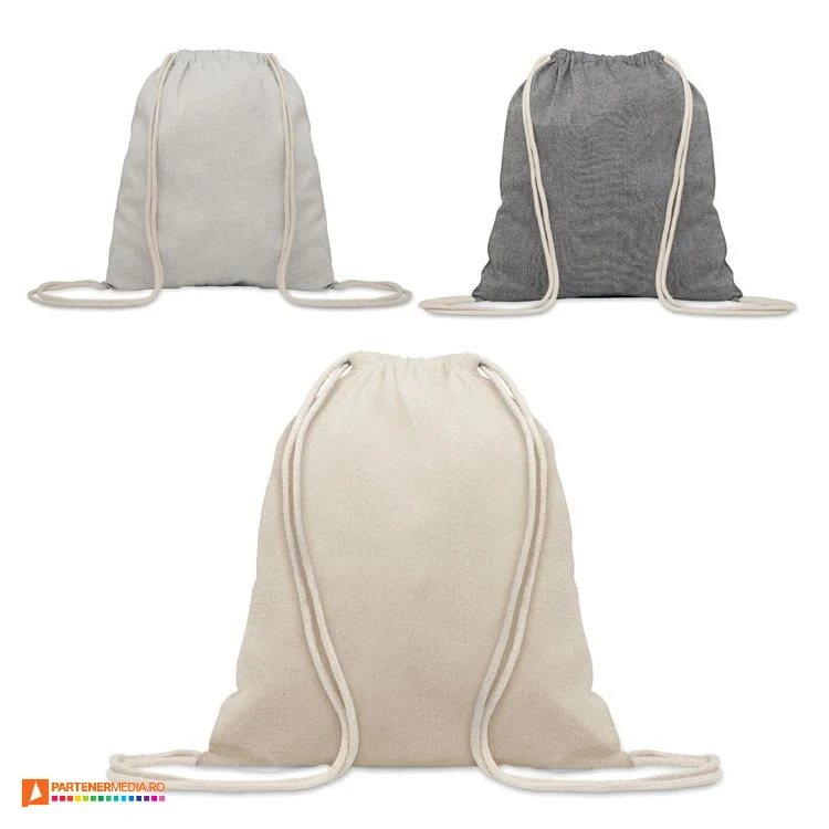 rucsacuri drawstring din bumbac reciclat mo2189