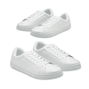 incaltaminte sport din imitatie de piele alba marimea 46 mo2246