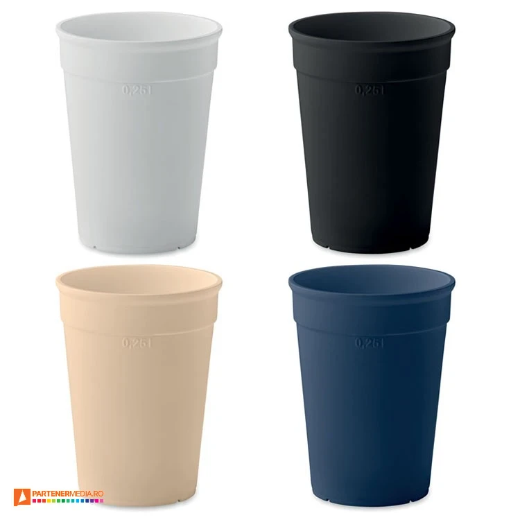 pahare promotionale din plastic de 250 ml mo2256
