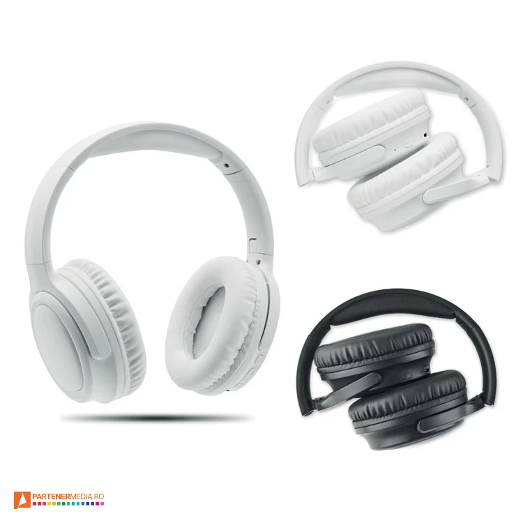 Casti audio wireless cu baterie reincarcabila Li-Ion de 200 mAh casti audio wireless pliabile din plastic mo2275