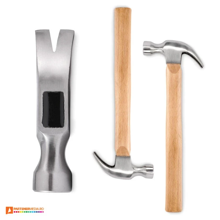 ciocane promotionale cu gheare si maner din lemn mo2276