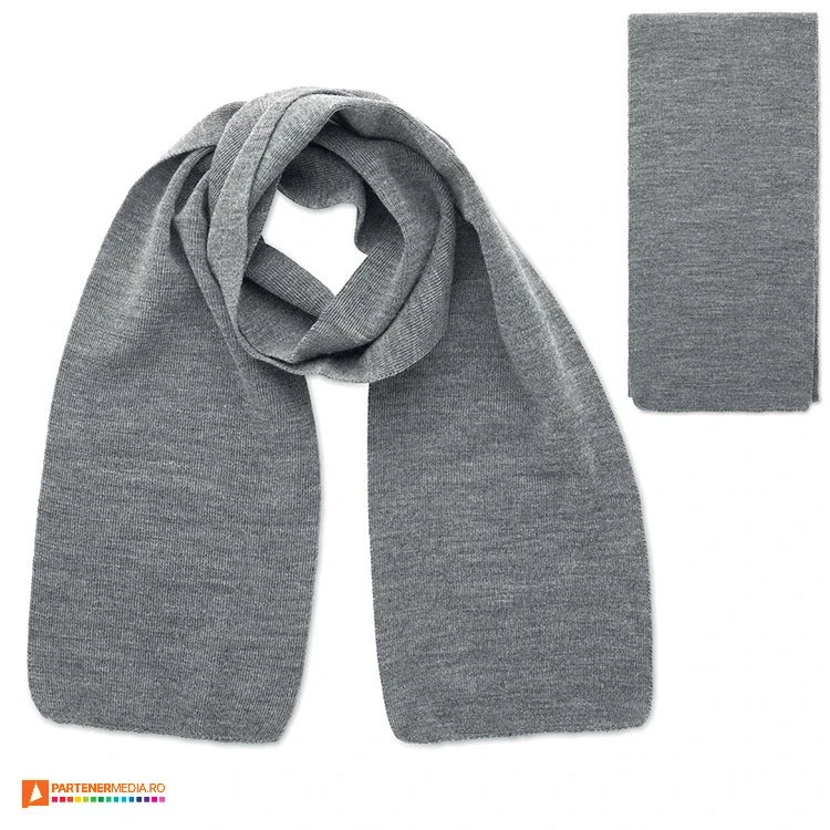 fulare gri deschis unisex din poliester reciclat mo2338 poza 3