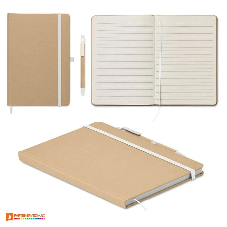 carnetele a5 ecologice cu pix inclus mo2396 poza 1
