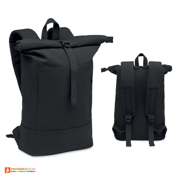 rucsacuri promotionale cu buzunar de laptop si design modern rolltop mo2400
