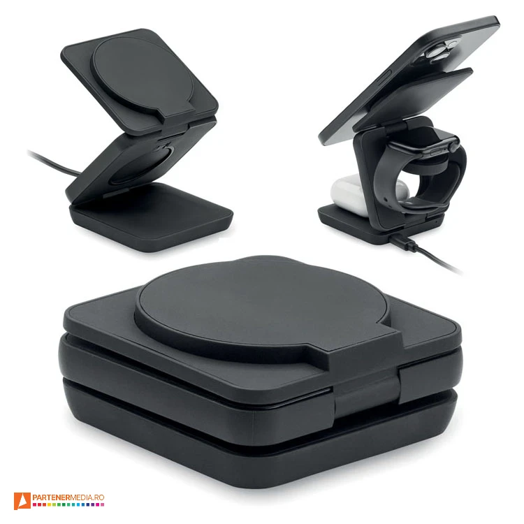 statii promotionale de incarcare wireless 3 in 1 mo2521