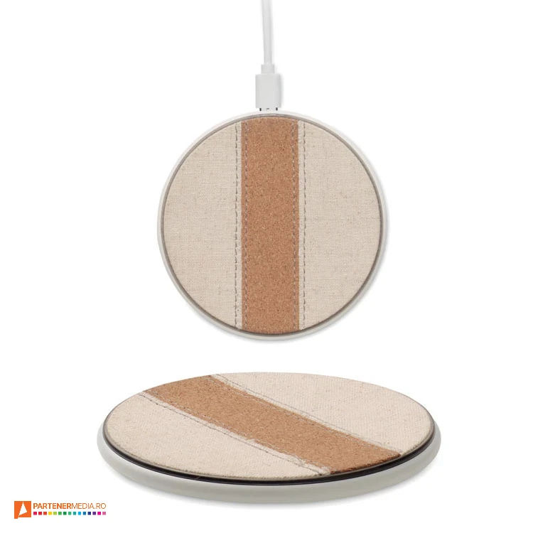 incarcatoare wireless de 15w din plastic reciclat mo2593