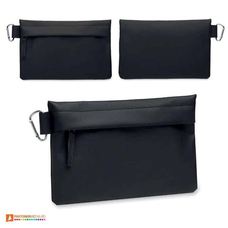 borsete promotionale negre din imitatie de piele mo2642 poza 1