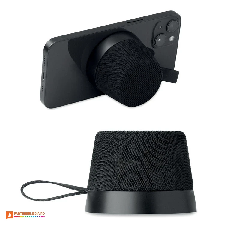 Boxe audio cu conexiune wireless prin bluetooth 4.2 si putere de 3 W boxe audio wireless cu suport de telefon mo2648