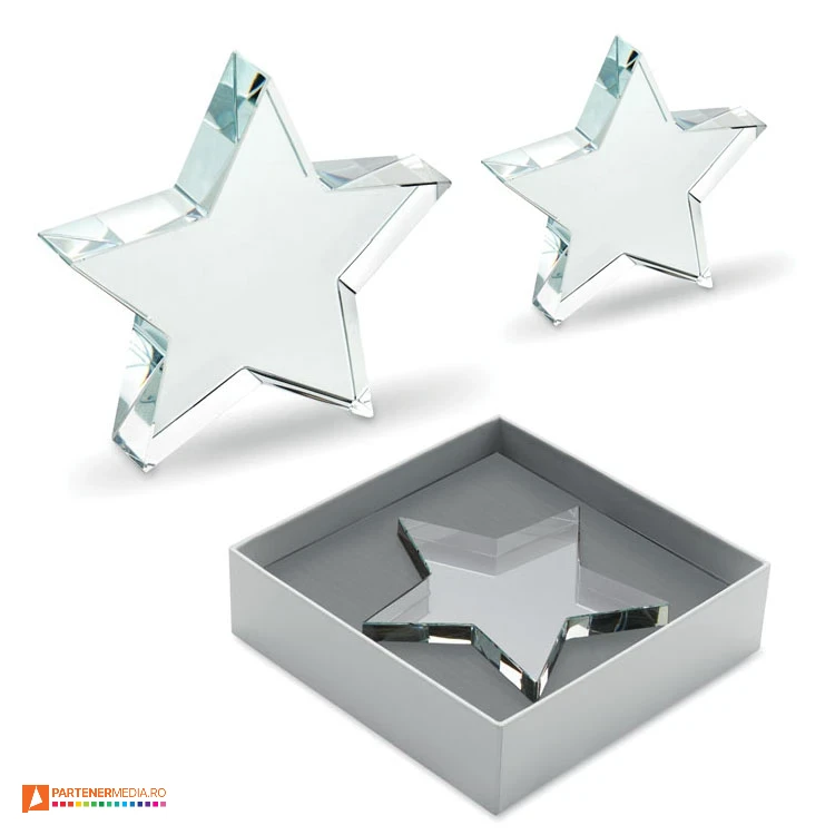 trofee promotionale cu forma de stea din sticla mo2660 poza 1