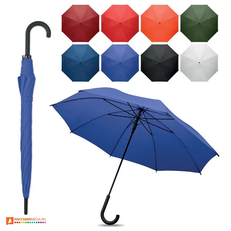 umbrele promotionale cu maner curb cauciucat mo2694