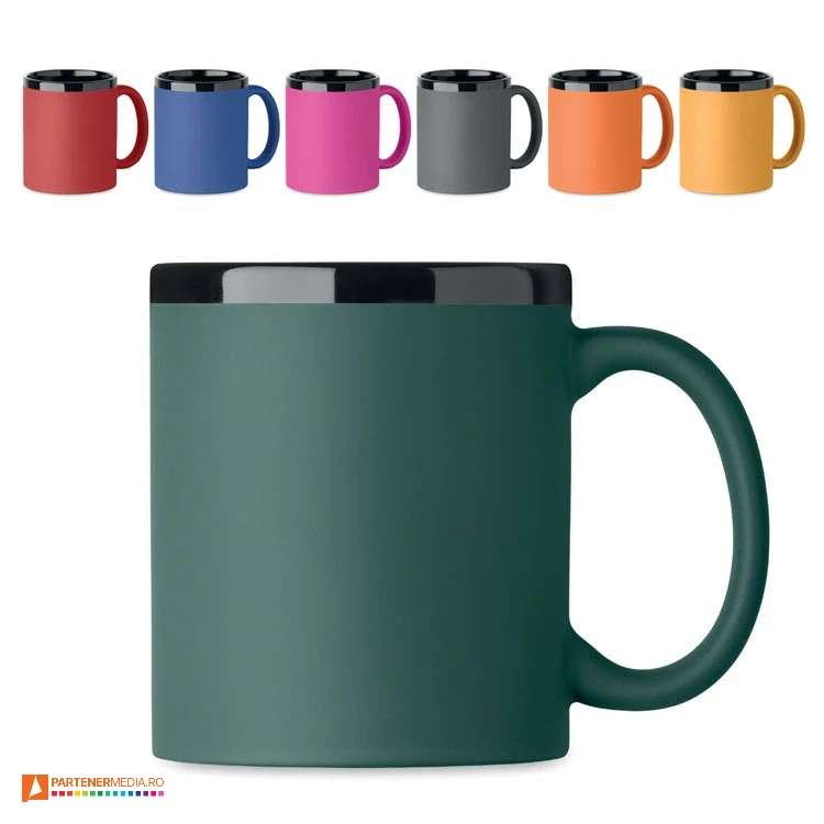 cani ceramice de 300 ml cu suprafata mata colorata mo2719 poza 1