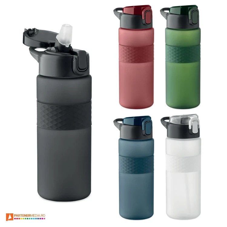bidoane sport de 700 ml cu pai pliabil mo2755