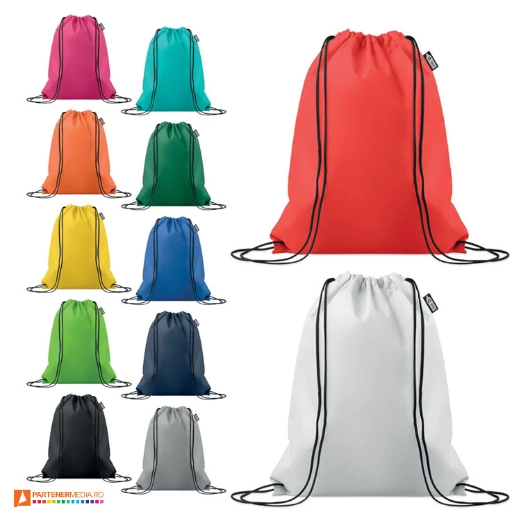 rucsacuri colorate cu snururi duble negre mo2809