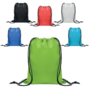 rucsacuri drawstring colorate cu snururi duble negre mo2811