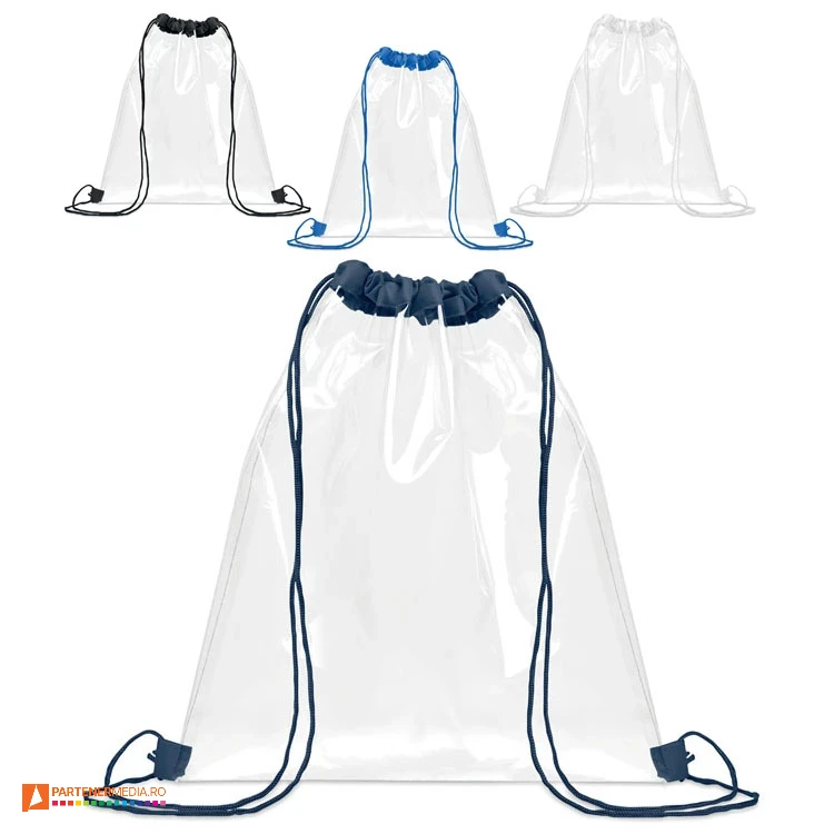 rucsacuri transparente cu snururi duble colorate mo2814