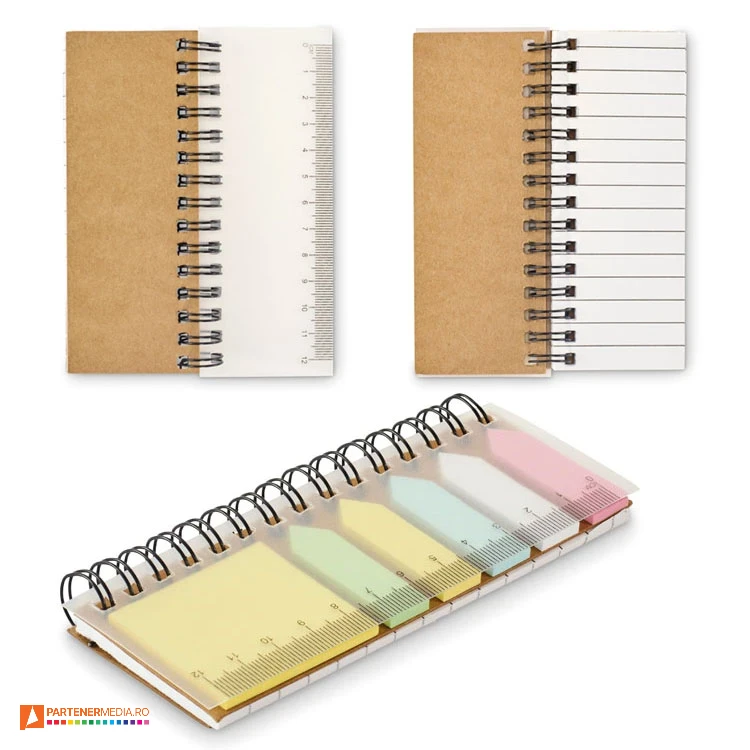 seturi de etichete colorate cu blocnotes si rigla mo2823