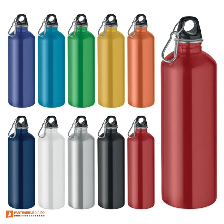 bidoane metalice din otel reciclat de 1 litru cu carabina mo2829