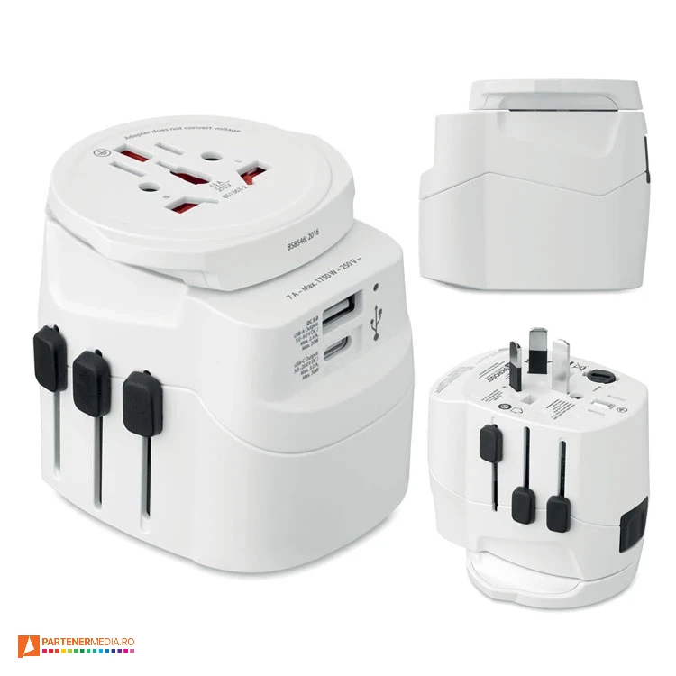 adaptoare universale promotionale cu porturi usb mo2981