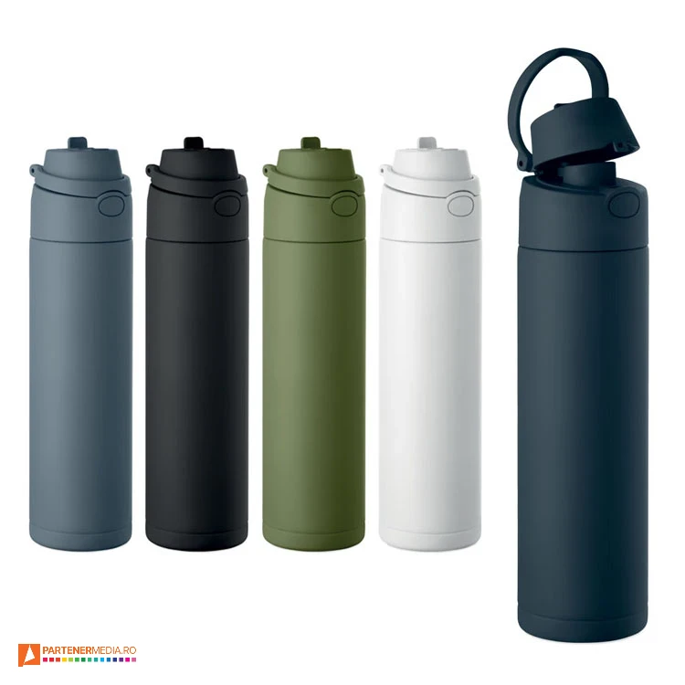bidoane termoizolante de 500 ml cu pai pliabil mo2988 poza 1