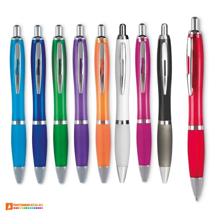 pixuri promotionale din plastic cu grip cauciucat mo3314 poza 1